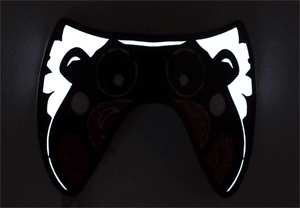 glowing and flashing sound activated mask great for parties or festivals