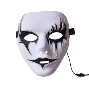 glowing and flashing Dark Angel mask great for parties or festivals