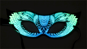 glowing EL party and festival or ball masks 