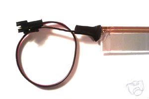 back of the el tape with wires attached