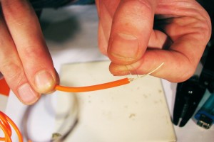 testing the corona wires of el wire