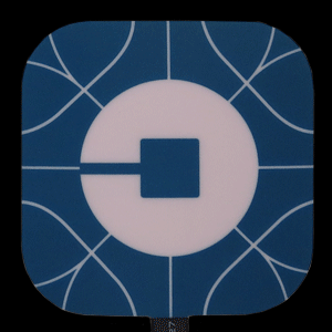new glowing uber logo el panel sign