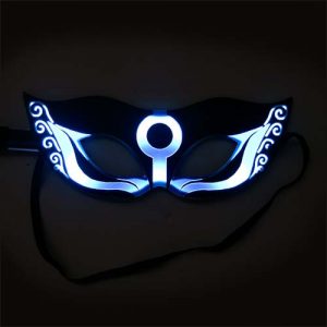 blue glowing and flashing festival party mask
