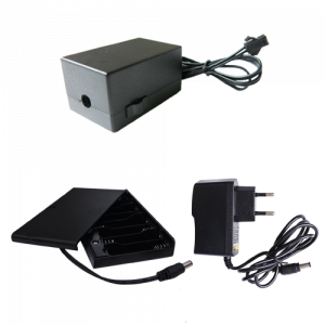mains powered driver for 5-15m of el wire with European mains adapter plug and 8xAA battery box