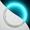 light blue fine el wire 1.0mm lit and unlit to demonstrate brightness and colour