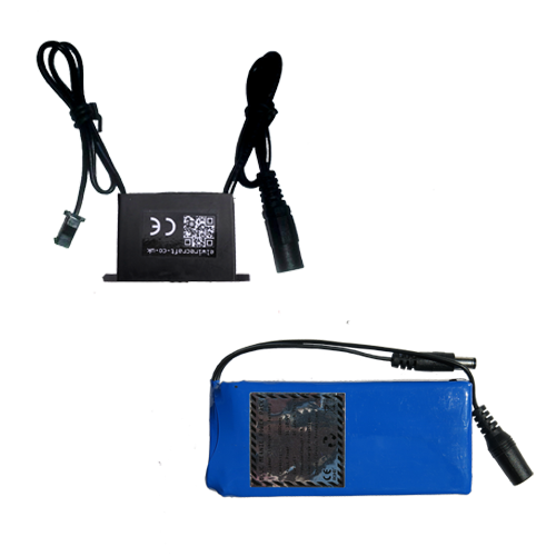 12v large adaptable water resistant driver inverter for 5-15m of el wire with thin 1800 li-ion rechargeable battery