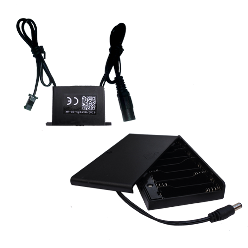 12v large adaptable water resistant driver inverter for 5-15m of el wire with 8xAA battery box