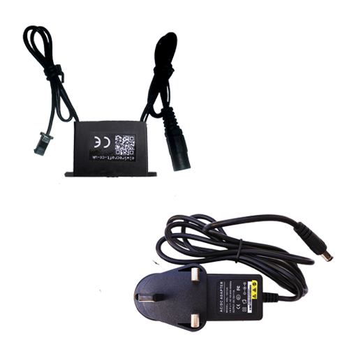 12v large adaptable water resistant driver inverter for 5-15m of el wire with UK mains adapter plug