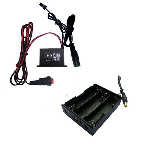 12v large adaptable water resistant driver inverter for 5-15m of el wire with trigger switch and 18650 rechargeable battery box