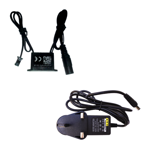 12v-small-adaptable water resistant driver inverter for up to 5m of el wire with UK mains adapter plug