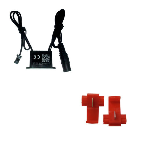 12v-small-adaptable water resistant driver inverter for up to 5m of el wire with self stripping connectors