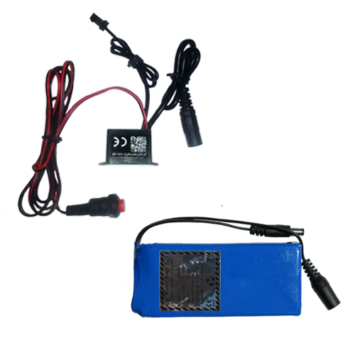 12v-small-adaptable water resistant driver inverter for up to 5m of el wire with trigger switch and 5000 li-ion rechargeable battery