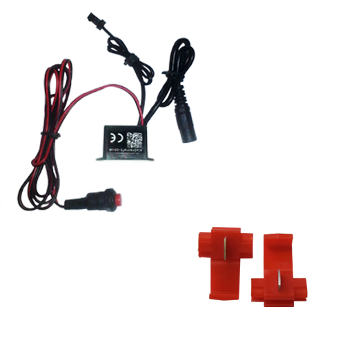 12v-small-adaptable water resistant driver inverter for up to 5m of el wire with trigger switch and self stripping connectors