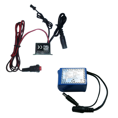 12v-small-adaptable water resistant driver inverter for up to 5m of el wire with trigger switch and square 1800 li-ion rechagreable battery