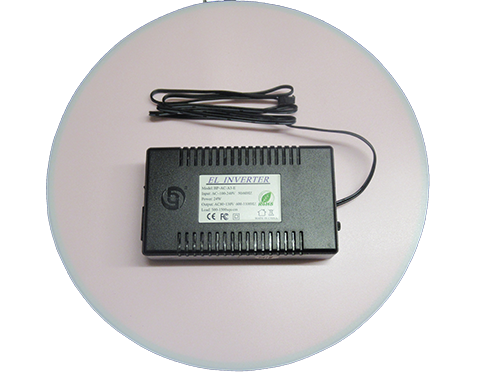 33cm diameter EL panel for telescope flat-field correction powered with a EU mains plug