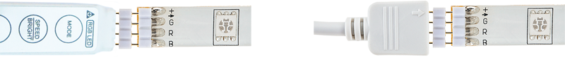 connecting 4 pin LEDs together lining up the arrows