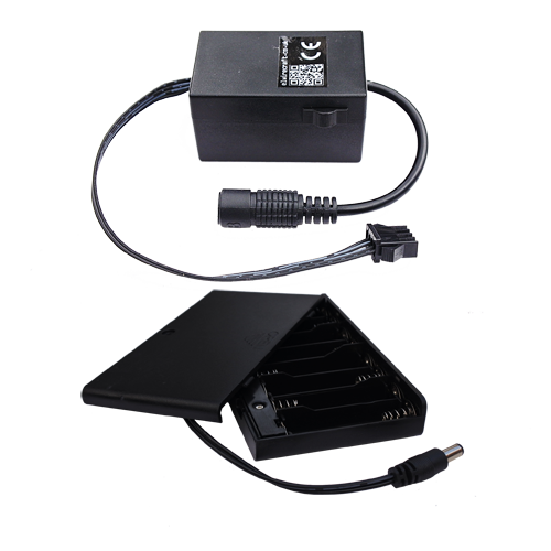 Adaptable chasing driver inverter for 5-15m of el wire with 8xAA battery box