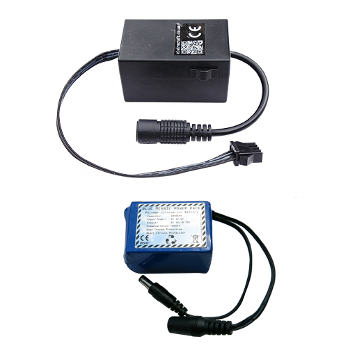Adaptable chasing driver inverter for 5-15m of el wire with square 1800 mAh li-ion rechargeable battery