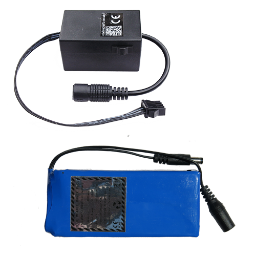 Adaptable chasing driver inverter for 5-15m of el wire with thin 5000 mAh li-ion rechargeable battery