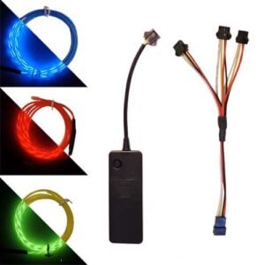 Chasing el wire set - 3 1m lenghts of chasing wire with driver and 3 way splitter