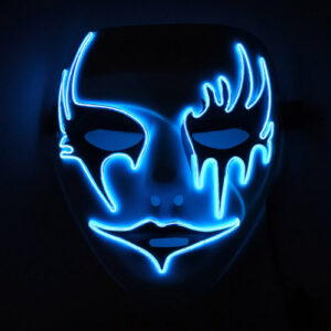 Glowing Dark Angel el wire mask with driver