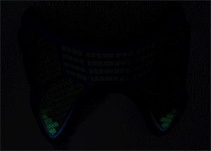 glowing and flashing sound activated mask great for parties or festivals