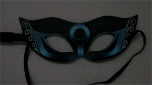 glowing EL party and festival or ball masks 