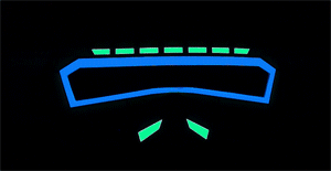 glowing and flashing sound activated mask great for parties or festivals