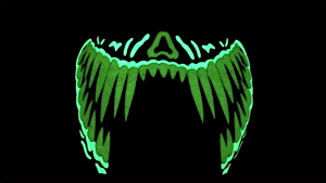 glowing and flashing sound activated mask great for parties or festivals