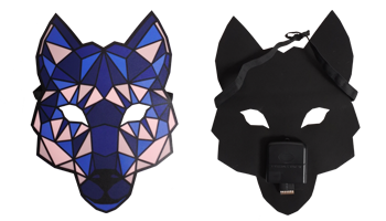 glowing and flashing sound activated mask great for parties or festivals