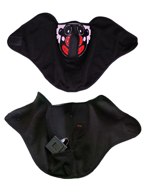 glowing and flashing sound activated mask great for parties or festivals