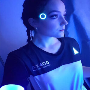 kara from detroit become human wearing glowing el panels
