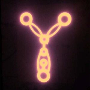 Tron Boot Piece in orange electrolumescent panel