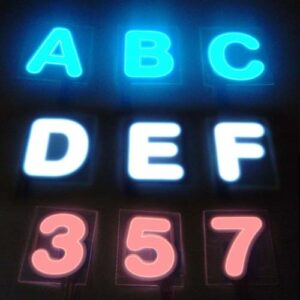 GLOWING LETTERS EL Panel Alphabet