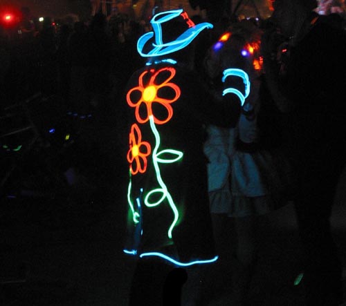 Burning Man Festival EL Wire Set for Clothing
