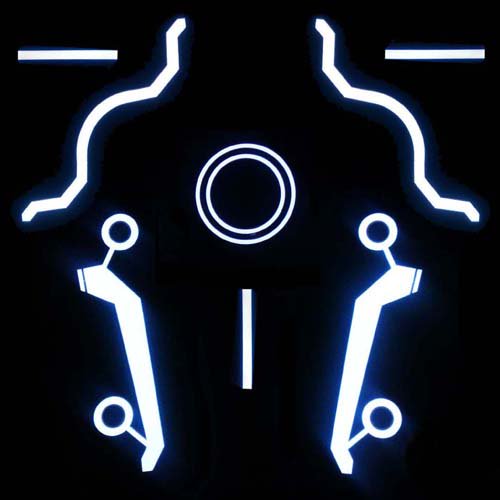 Sam Flynn Tron - FULL Replica EL Panel Costume Torso +Legs + Driver