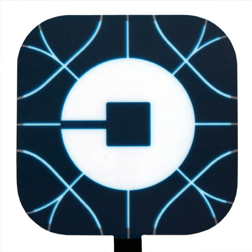 new glowing uber logo el panel