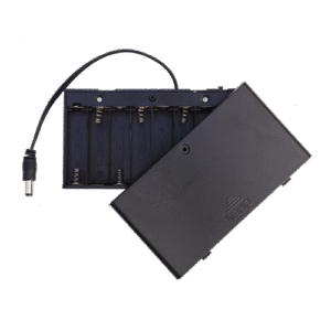 encolsed 8xaa battery box with 2.1mm/5.5mm plug