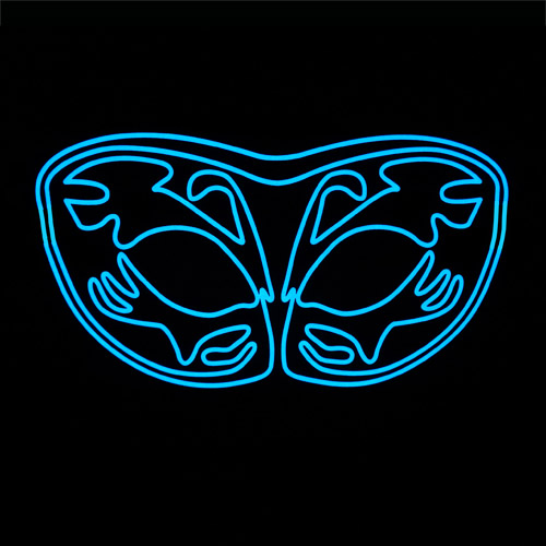 EL Panel Glowing Stag Pattern Mask