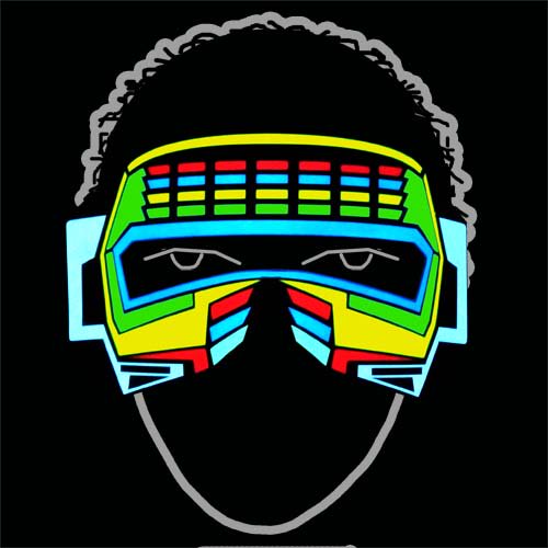 Glowing EL robot style Visor