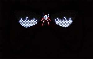 glowing and flashing sound activated mask great for parties or festivals