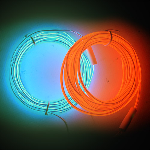 Stiff El Wire 2.3mm is bendy and mould-able in red and blue and several lenghts