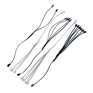 Standard splitters for el wire from 2-way to 6-way black or clear/white